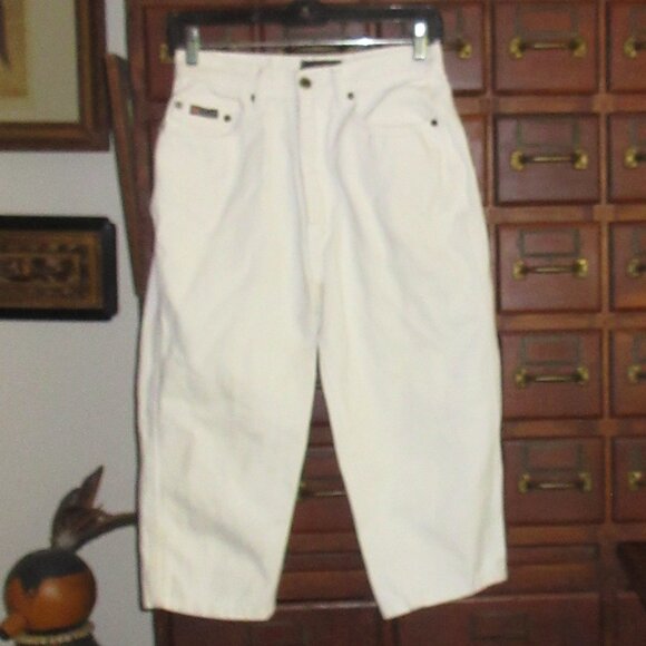 ROUTE 66 White Denim Capri Cropped Jeans Pants 7/8 - Picture 1 of 5